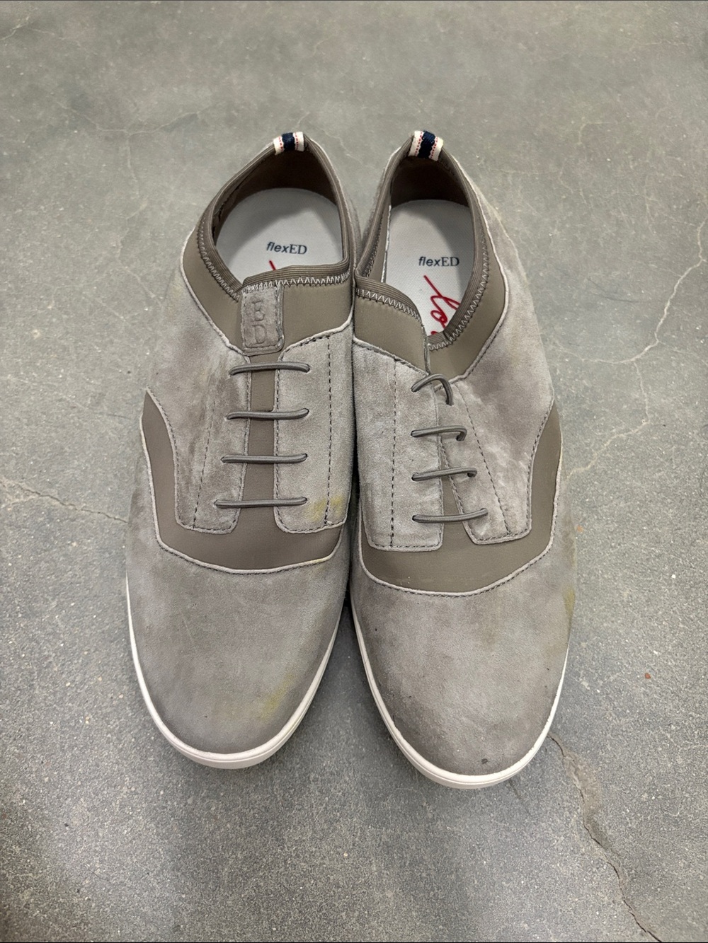 Women's Gray Suede Slip-On Loafers with FlexED Comfort